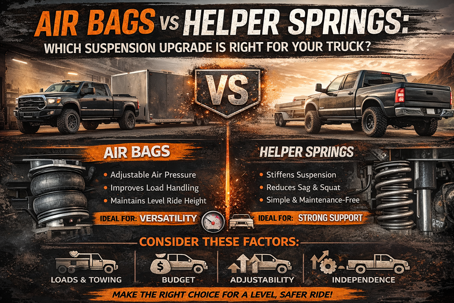 Air bags vs helper springs comparison
