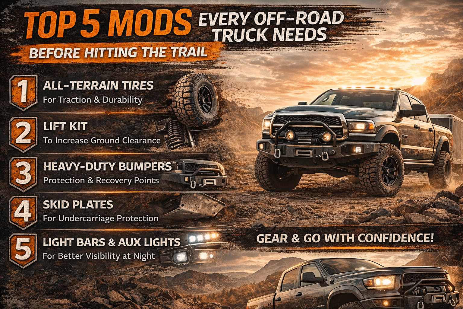 Top 5 off-road truck mods