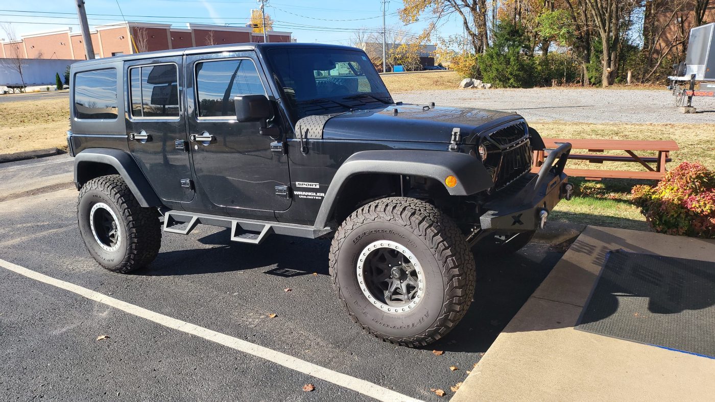 Krypto JK Wrangler passenger side on arrival
