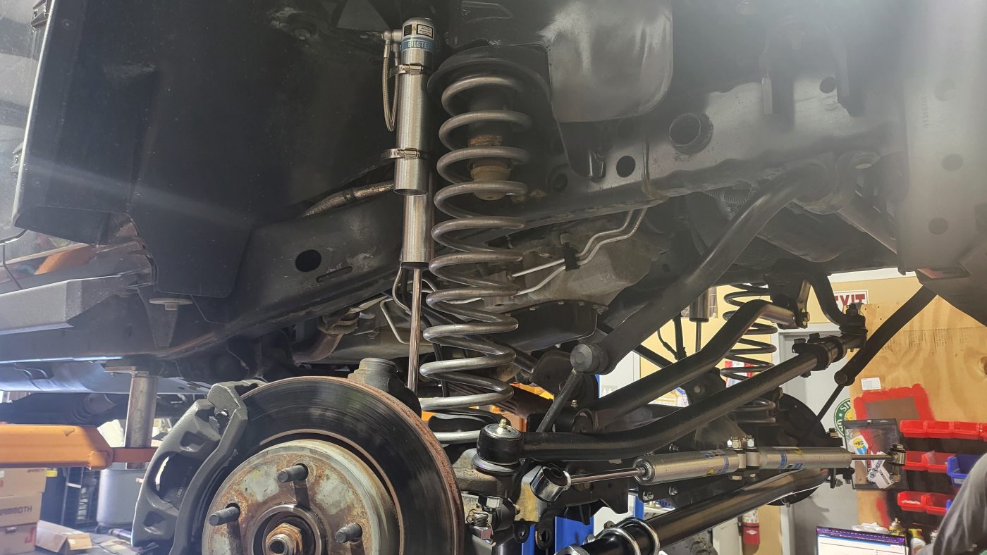 Bilstein shocks and coil springs installed underneath