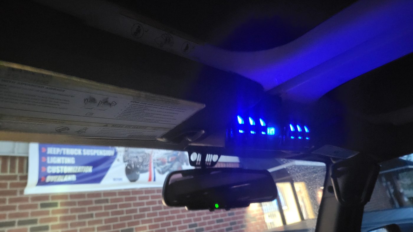 Interior switch panel wider view